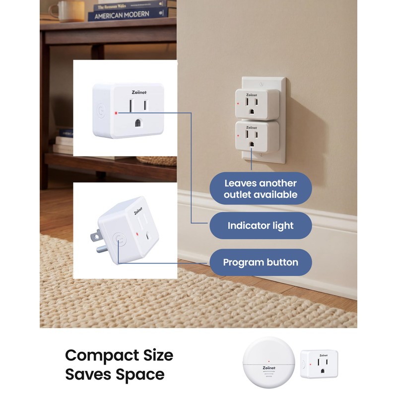 Wireless Motion Sensor Outlet, 15A/1500W, Adjustable Sensing Mode | 80-275V,