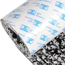 OCEANBROAD Self-Adhesive 96''x38'' Camouflage Boat Flooring Strip Cut Grooves Non-Slip Traction Pad EVA Foam Sheet Marine Grip Mat for Boats Decking Surfboard SUP Paddle Board Kayak, Camo Black