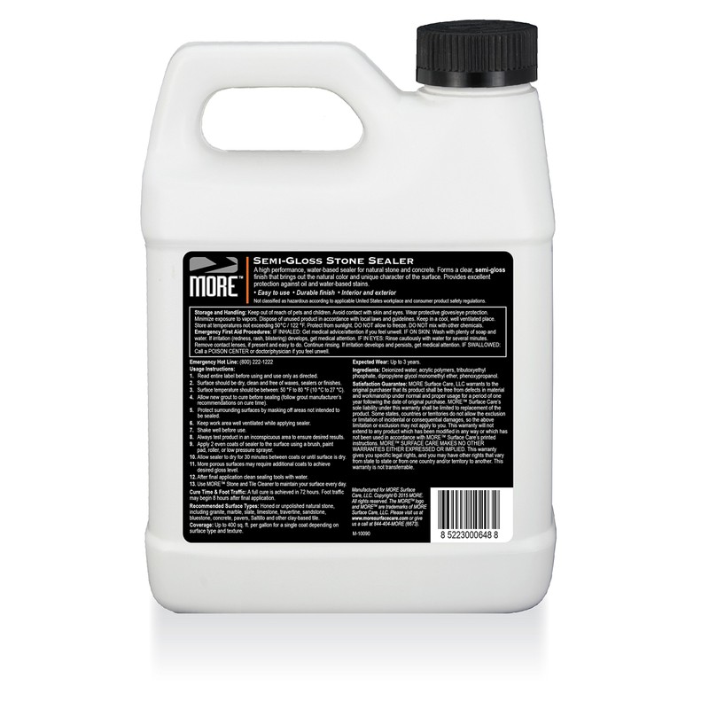 MORE Stone Enhancer & Sealer | 2-in-1 Formula for Indoor