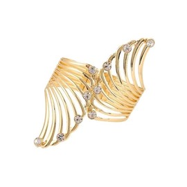 A-yeite Gold Plated Upper Arm Cuff Bracelet Armlet for Women Minimalist Simple Wings Armband Adjustable Cuff Bangle Boho Jewelry