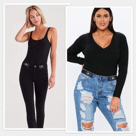 WERFORU No Buckle Invisible Stretch Belt Buckle-Free Elastic Belt for Women and Men for Jeans Pants（Pants Size 31"-50"）