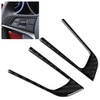 2pcs Steering Wheel Button Decorative Cover Trim Carbon Fiber Fit
