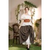 SCARLET DARKNESS Women's Renaissance Skirt with Ruffle Lace Hem High