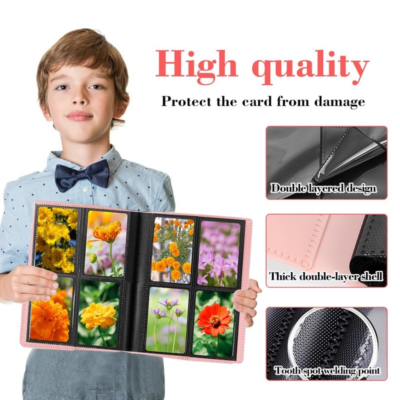 Trading Card Binder & Card Collection Folder 4-Pocket Card Album
