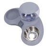 Double Cat Bowls Pet Food and Water Bowl Set Tilted