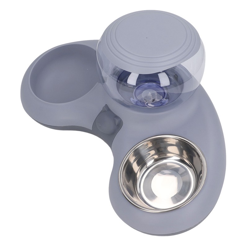 Double Cat Bowls Pet Food and Water Bowl Set Tilted