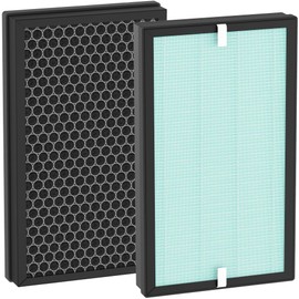 Harebery 2 Pack C380 Replacement Filter, Compatible with Storebary C380 and Elechomes P300 Air Cleaner Purifier, 3- Stage Filtration, Part C380-RF