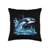 Whale Orca Kids Throw Pillow