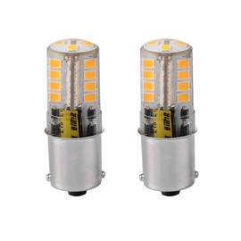 ShuoHui Pack of 2 1156 12 V Small Light Bulb, Waterproof Design, 5 Watt White for Boat, Outdoor Landscape Lighting (Warm White 3000 K)