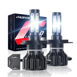 CHUSYYRAY H4/9003 LED Headlight Conversion Kit High/Low Beam 6000K Cold White Light Bulbs