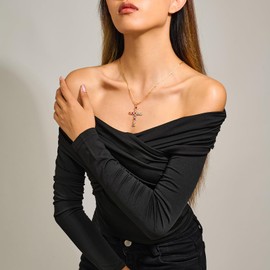 CLASSYZINT Cross Pendant Necklace Colorful Cross necklace Cross Chain Necklace Jewelry