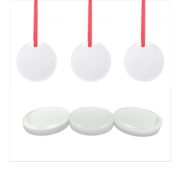 Glass Christmas Ornament Sublimation Blanks | 3" Glass Ornaments with
