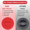 4 Pack Silicone Replacement Lids, Respectively Fits Pyrex 1-Cup, 2-Cup,