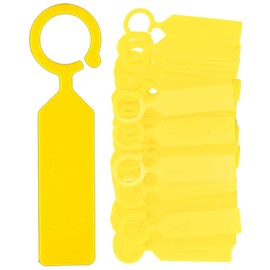 Audiophile Gardening Labels Hanging Type D Yellow for Marking Trees, Luggage Tags, Set of 100