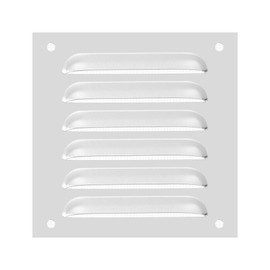 PATIKIL 6x6 Inch Aluminum Vent Cover, Screen Air Grille Ventilation Cover HVAC Louvered Grill Built-in Mesh for Home Kitchen Fireplace Bathroom Wall Ceiling, Silver