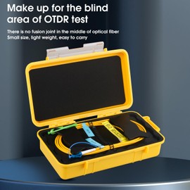 Duogalia 2-Pack OTDR Launch Cable Box SCAPC-LCUPC SM(9/125) 1KM OTDR Fiber Optic Tester Extension Cord Dead Zone Eliminator