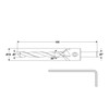 7 mm Diameter with 90 ° Countersink Wood Drill Bit