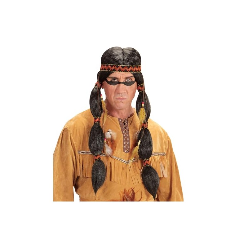 Widmann Indian Wig Black Synthetic Hair Long Hair Wig Braids