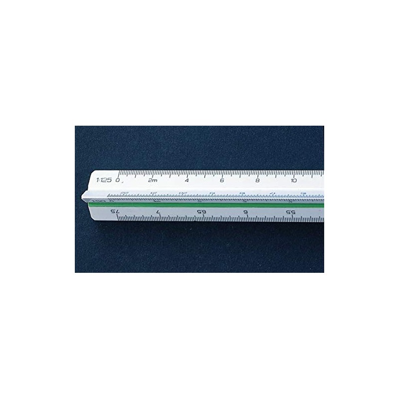 Linex 311 Triangular Scale with Coloured Chamfer 30 cm, Pitch
