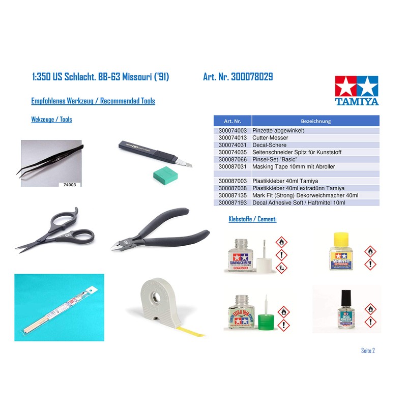 Tamiya Models USS Missouri BB-63 Circa 1991 Model Kit, Model:TM78029