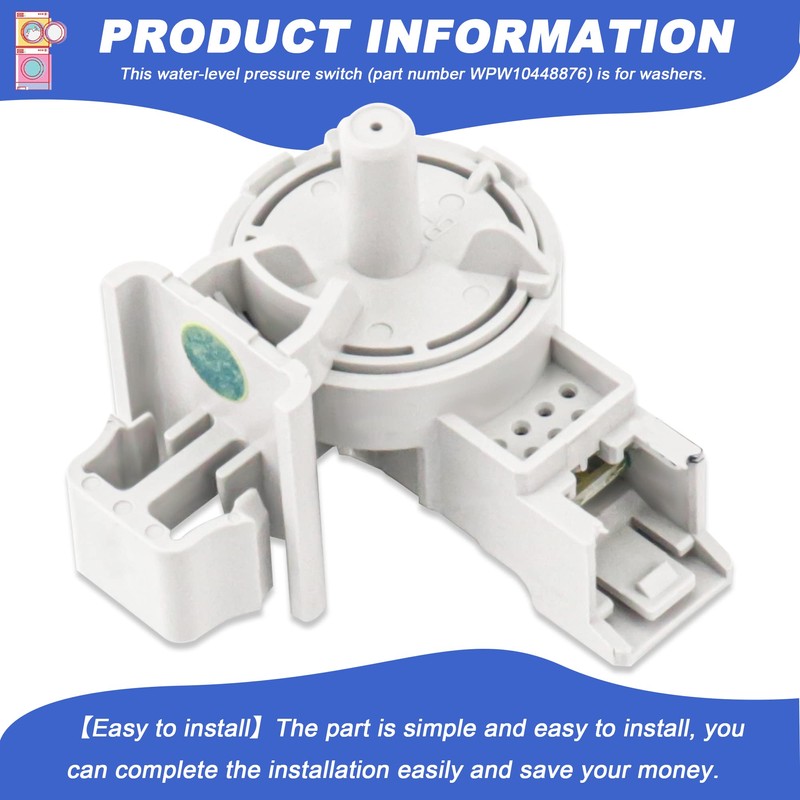 𝟮𝟬𝟮𝟱 𝙐𝙥𝙜𝙧𝙖𝙙𝙚𝙙 WPW10448876 Washer Water-Level Pressure Switch(0EM) by Puxyblue -