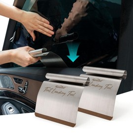 NEWISHTOOL Window Tint Tool Film Loading Tool, 2 PCS Stainless Steel Speed Loader Auto Window Film Install Tool Top and Bottom Speed Loader, Window Glass Sun Protection Film Tinting Tool