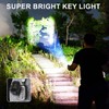 Siuyiu Keychain Flashlight, 8 Modes, LED Small Powerful EDC Flashlight,