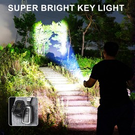 Siuyiu Keychain Flashlight, 8 Modes, LED Small Powerful EDC Flashlight, 300 Lumens Keychain Light with Magnet, Rotating Decompression, IPX4 Waterproof, for Emergency & Outdoor Activity Lighting
