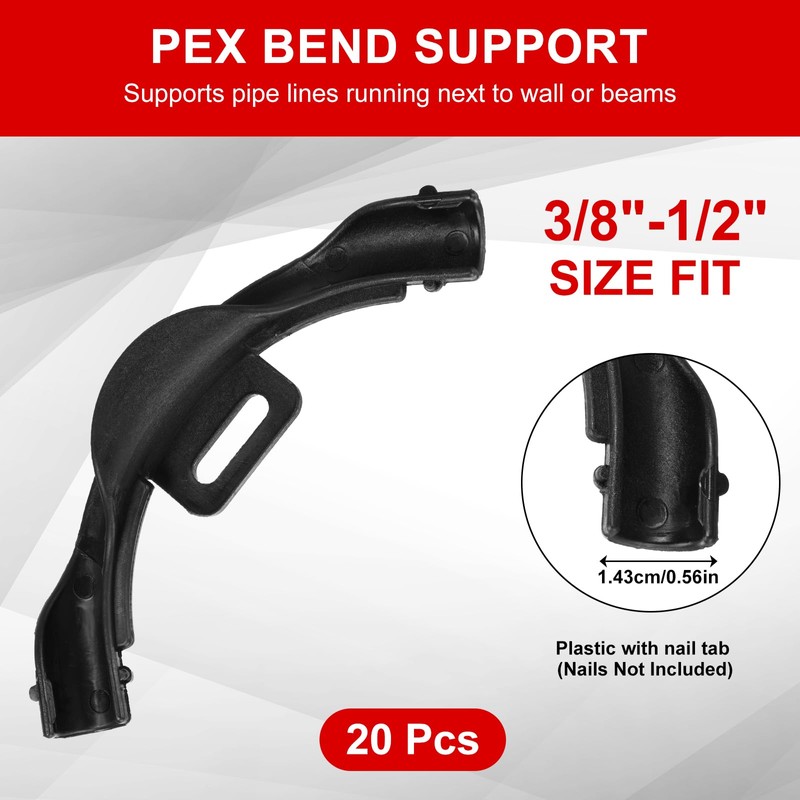 20 Pcs 3/8" - 1/2" Pex 90 Degree Elbow Plastic