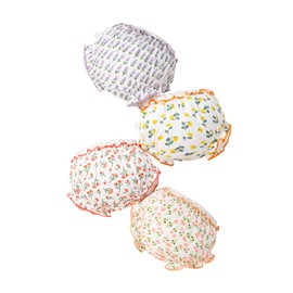 Orinery Cotton Bloomers Soft Infant Undies for Girls Baby Ruffle Diaper Cover Toddler Kids Briefs Panties 4-Pack (HY879C, 2-3T)