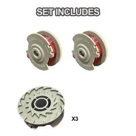 Replacement thread spool, grass trimmer spool, compatible with Gardena turbo trimmer item no. 8844 and 8845 (3 replacement thread spools)