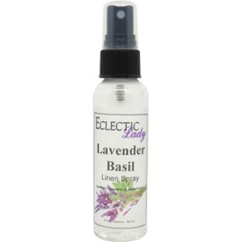 Lavender Basil Linen Spray, 2 ounces - Eclectic Lady Sheet and Linen Spray - No Artificial Colors, Parabens, or Preservatives - Long-Lasting Scent for Bed, Fabric & Pillow