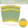 LANLISA Sage Green and Gold Tablecloth Party Decorations 6 Pack,
