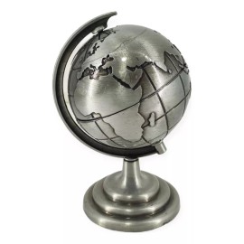 Idecor Esfera Mundo Globo Terráqueo Jumbo 8 Cm Laton Decoración