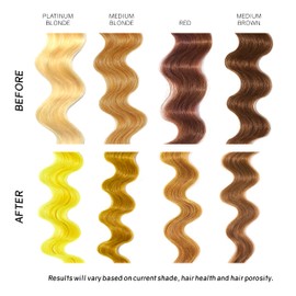 oVertone Haircare Daily Conditioner - 8 oz Semi-permanent Hair Conditioner With Shea Butter & Coconut Oil - Prevent Fading & Refresh Color - Vegan, Cruelty-Free - Extreme Yellow