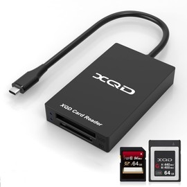 XQD Card Reader USB C XQD/SD Reader Dual Slot Memory Card Reader 5Gpbs Super Speed Support Sony G/M Series, Lexar 2933x/1400x USB Mark XQD Card,SD Card for Windows/Mac OS,Type-C XQD Card Reader