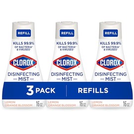 CLOROX Clorox Disinfecting Mist, Lemon Orange Blossom, Disinfecting Refill, 16 Fluid Ounces, Pack of 3