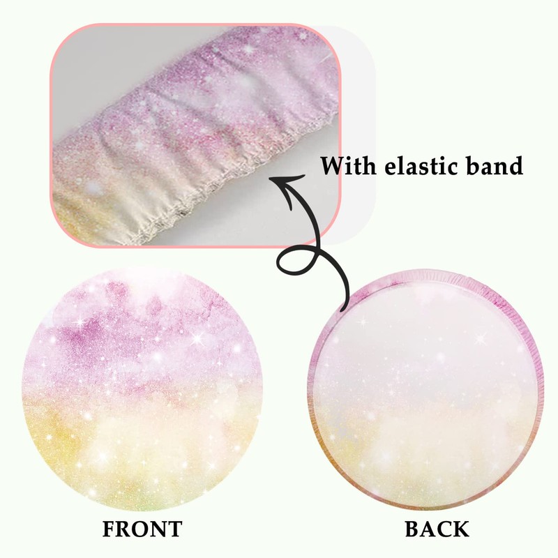 OERJU 6.5x6.5ft Gender Reveal Round Backdrop Pink or Blue Boy