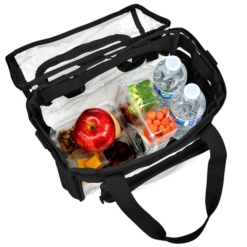 J.CARP Clear Lunch Tote Heavy Duty Stadium Bag Approved Durable