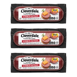 Cloverdale Cracker Size Summer Sausage 12 Ounce – Gluten-Free, No Added MSG Summer Sausage, Perfect Size for Crackers and Charcuterie (12 Ounce (Pack of 3))