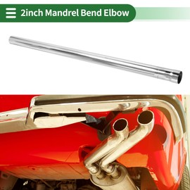 Motoforti 2" OD Straight Tubing DIY Custom Mandrel Exhaust Tube Pipe 48" Length T304 Stainless Steel Universal Fit Piping Silver Tone