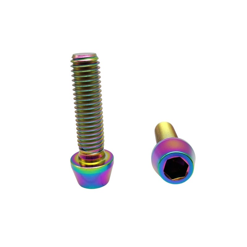 RISON-Titanium 5 pieces titanium bicycle stem screws, M6 x 1.0
