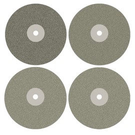 DZQ Diamond Grinding Wheel Disc Arbor Hole 6" x 1/2" Abrasive Lap 60/80/100/120 grit for Cutting or Sanding Stone and Glass Set of 4 Pieces