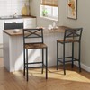 MAHANCRIS Bar Stools, Set of 2 Bar Chairs with Backrest