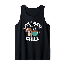 Lion's Mane and Chill Mushroom Lover Design Tank Top