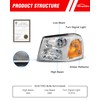 ADCARLIGHTS for 2002-2009 GMC Envoy Halogen Headlight W/O Bulbs