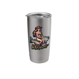 Bikini Woman on a Trout, Colorado Fishing Stainless Steel Insulated Tumbler