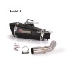Unbranded Motorcycle Exhaust Muffler Tips Link Middle Pipe For Suzuki
