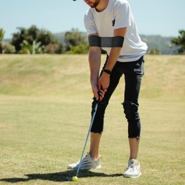 Golf Training Aids, Golf Grip Training Aid Arm Band, Golf Wrist Training Aid, Golf Training Belt With Golf Waist Bag Portable Tool Bag, Posture Correction, Golf Swing Trainers