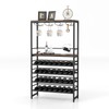 LOKO 32 Bottle Industrial Wine Rack, 4-Tier Wine Storage Racks,
